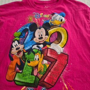 Disney Pink 2017 SS T-Shirt with Mickey & Friends